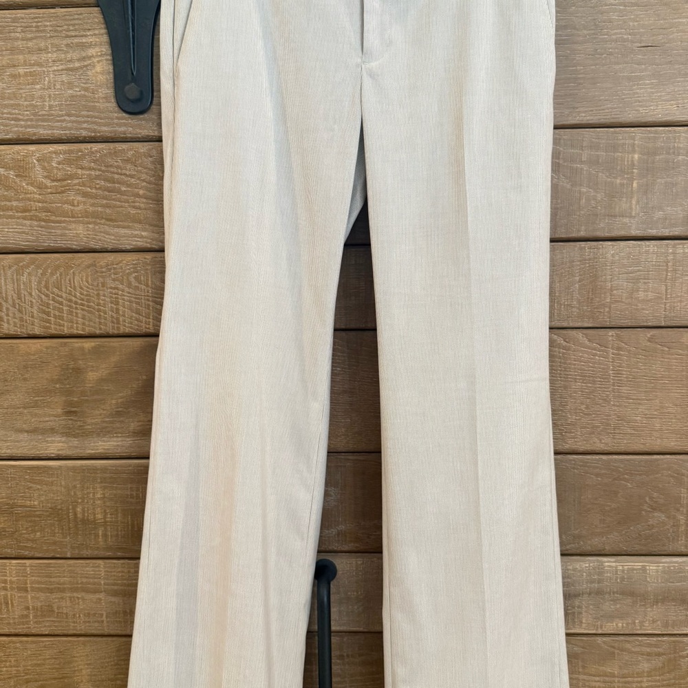 Banana Republic Light Tan and white stripe Chinos